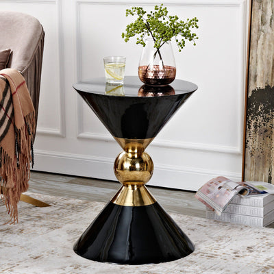 Light luxury style side table post-modern Mini removable sofa corner American black and white New Chinese style stainless steel corner table null