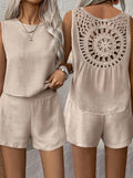 Women'S Casual Summer Sleeveless Jumpsuit With Intricate Back Design null