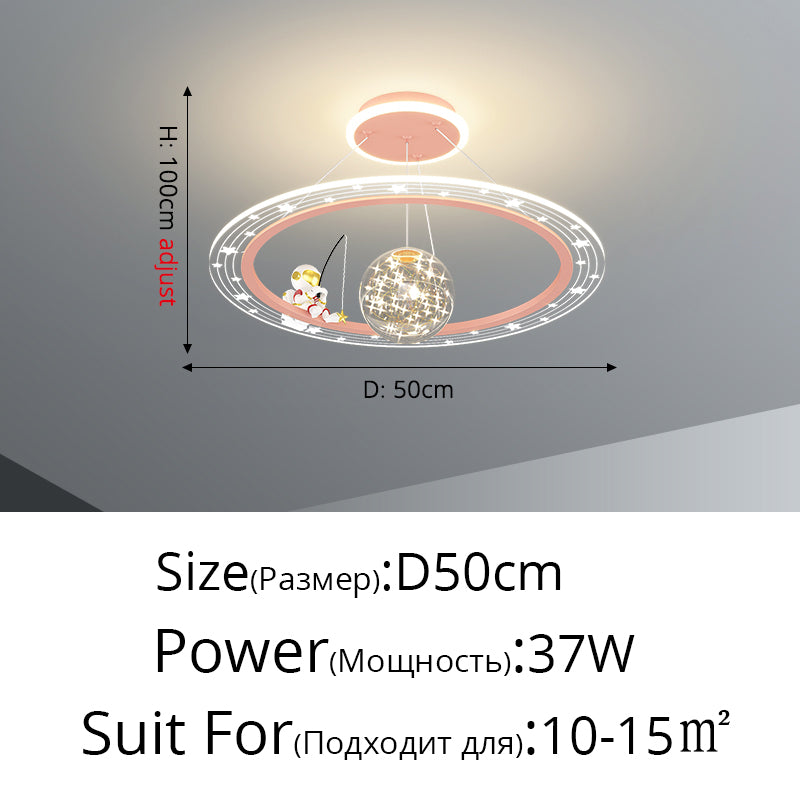 Children's Room Bedroom Lamp Creative Space Astronaut Pendant Lamp - Morderncharm store