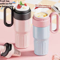 780ml Gradient Double Drink Thermal Cup Stainless Steel With Lid Coffee Cup Thermos Large Capacity Straw Cup For Male And Female null