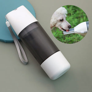 Portable Dog Water Bottle 350ml Water Food Container For Dog Pets Feeder Bowl Outdoor Travel Drinking Bowls Water Dispenser null