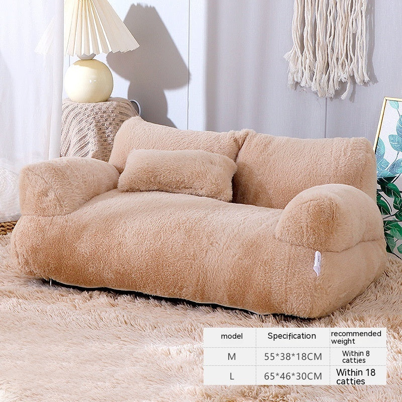 Luxury Cat Bed Sofa Winter Warm Cat Nest Pet Bed For Small Medium Dogs Cats Comfortable Plush Puppy Bed Pet Supplies null