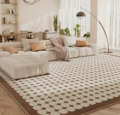 Living Room Carpet Checkerboard Bedroom Floor Cushion Sofa Coffee Table Blanket Dirt Resistant null