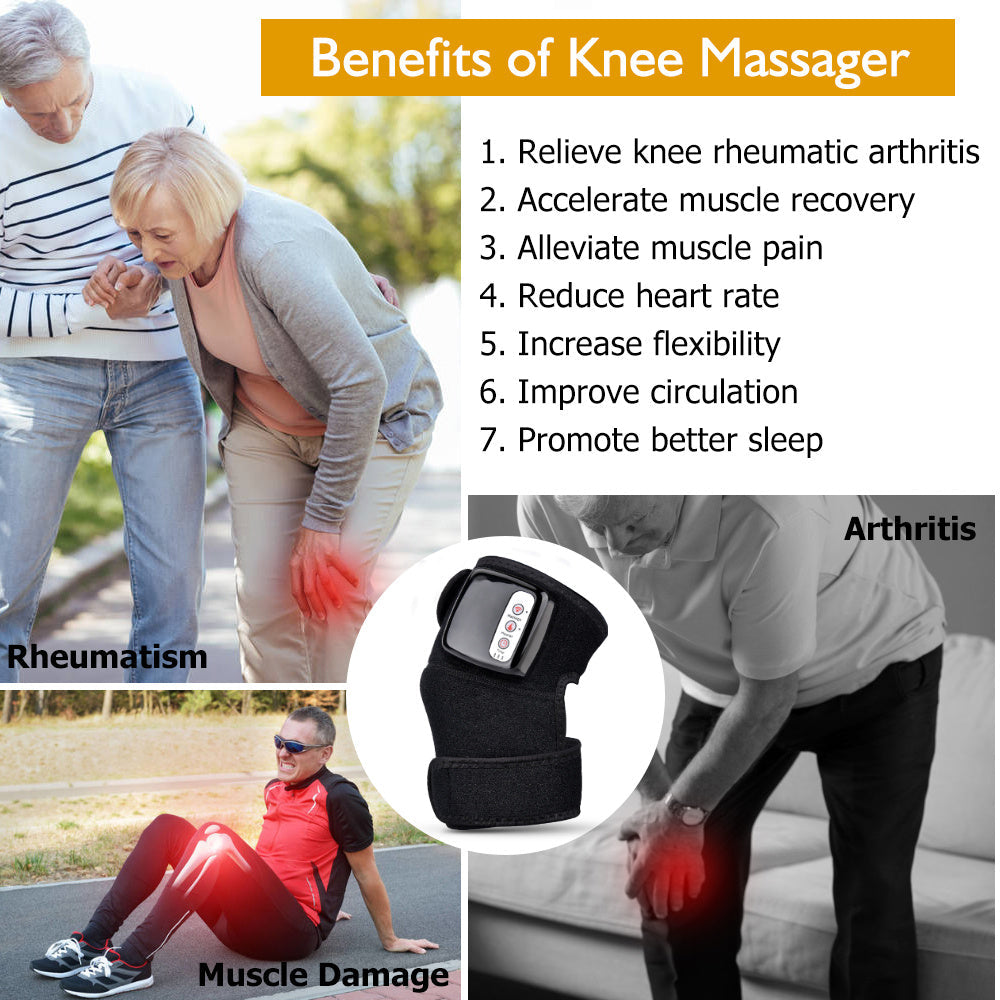 Electric Infrared Heating Knee Massager Wrap Elbow Joint Support Vibration Therapy Physiotherapy Machine Pain Relief Massageador null