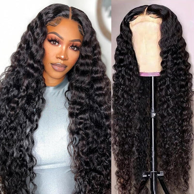 Front Lace Human Hair Wig Deep Wave Human Wigs null