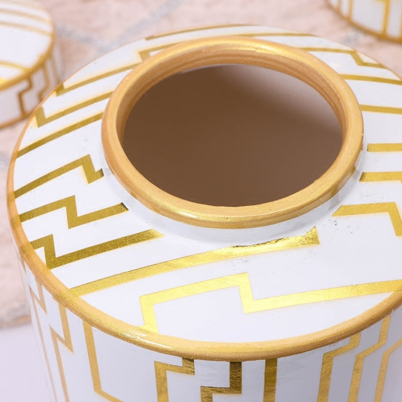 Ceramic Table Top Vase Decoration Storage Jar Living Room Cabinet null