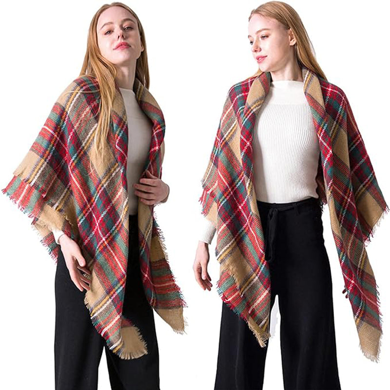 Classic Tartan Plaid Oversized Blanket Scarf