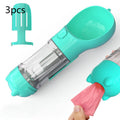 Pet Water Bottle Feeder Bowl Garbage Bag Storage Portable Pet Outdoor Travel 3 In 1 Dog Water Bottle null