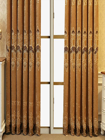 Luxury Gold & Bronze Window Curtains