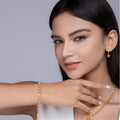 Women's moissanite chain ins style bracelet featuring sparkling moissanite stones on a delicate metal chain.