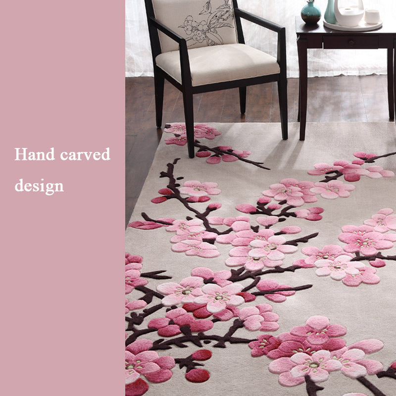 Handmade Wool Fully Carpeted Modern Simple Study Tea Table Sofa Bedroom null