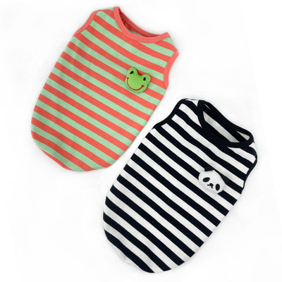Striped Clothes Small Dog Pet Clothes Vest Type null