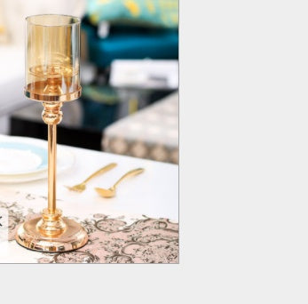 European-style Metal Candle Holders Creative Wax Holders Nordic Western Restaurant Table null