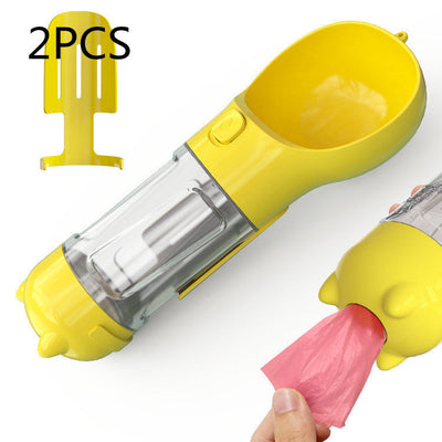 Pet Water Bottle Feeder Bowl Garbage Bag Storage Portable Pet Outdoor Travel 3 In 1 Dog Water Bottle null