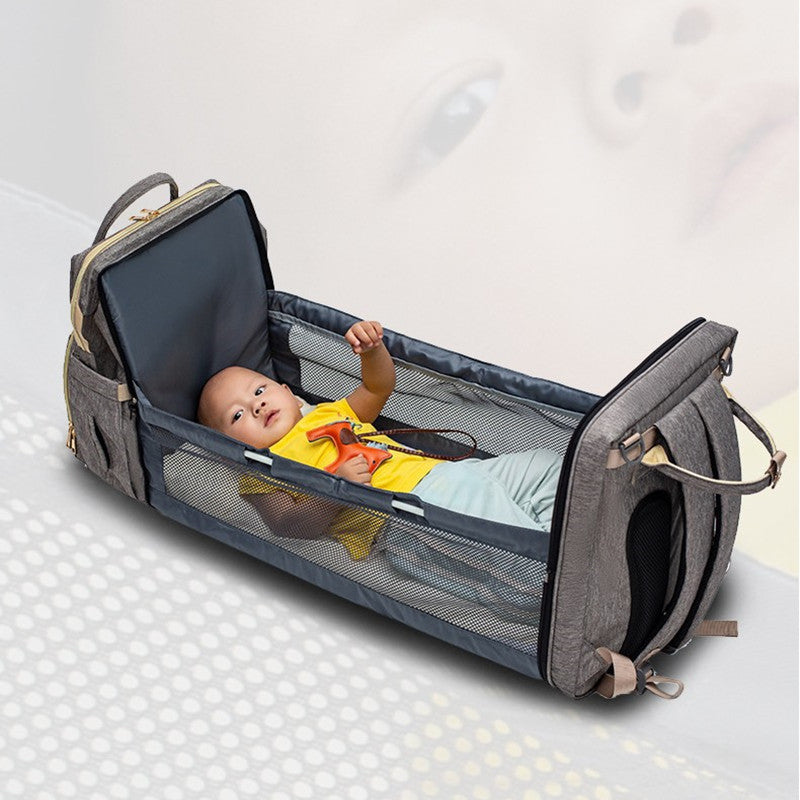 USB Charging Version Mommy Bed Backpack Folding Large Capacity Multi-function null