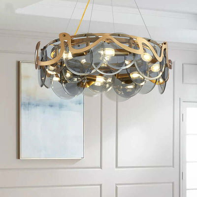 Modern Minimalist Restaurant Table Bar Glass Chandelier null