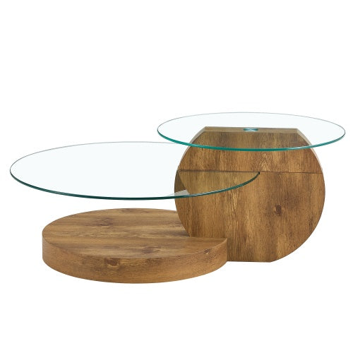 Modern Rotating Tiered Coffee Table