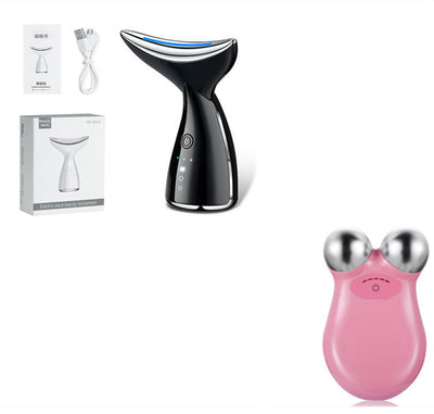 EMS Microcurrent Neck Face Beauty Device With 3 Colors LED Photon Therapy Skin Tighten Reduce Double Chin Face Lifting Devices null