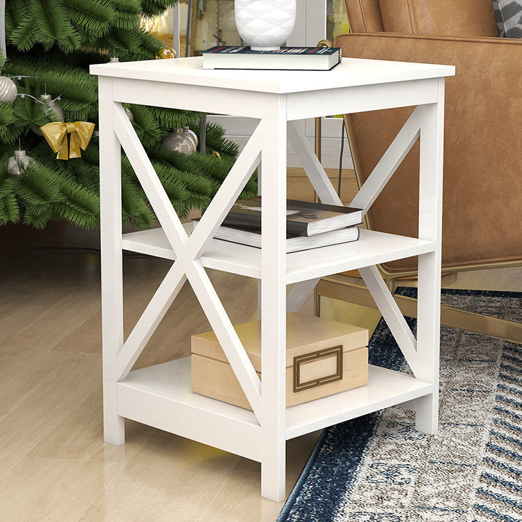 Sofa Small Coffee Table X-type Three-layer Partition Storage Side Table null