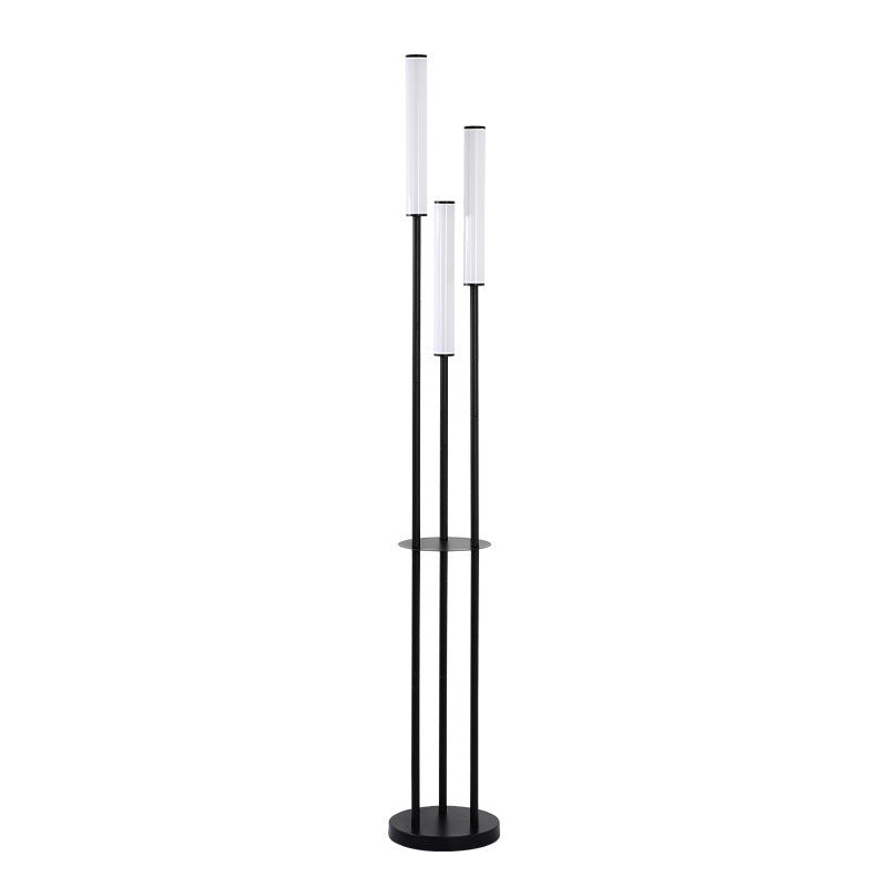 Creative Acrylic Floor Lamp Beside Sofa And Coffee Table In Living Room null