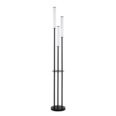 Creative Acrylic Floor Lamp Beside Sofa And Coffee Table In Living Room null