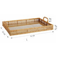 Tea Table Storage Rattan Desktop Storage Box Tray null