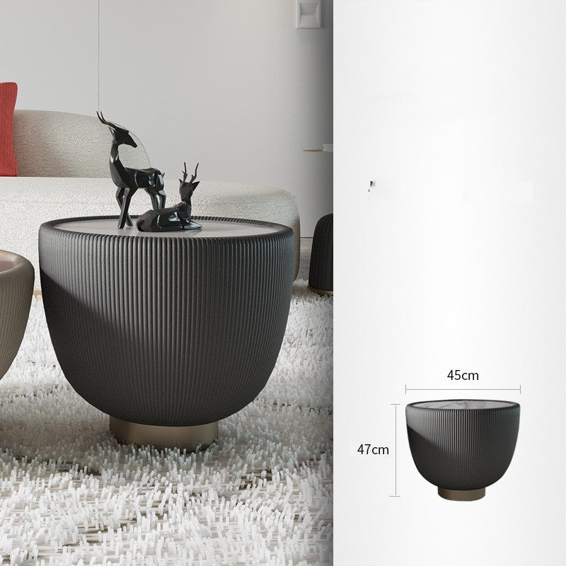 Light Luxury Round Tea Table Modern Simple Small House null