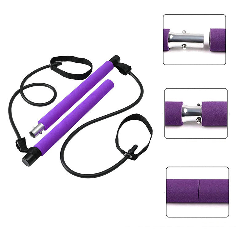 Fitness Yoga Pilates Bar Portable Gym Accessories Sport Elastic Bodybuilding Resistance Bands For Home Trainer Workout Equipment null