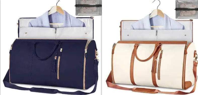 Large Capacity Travel Duffle Bag Women's Handbag Folding Suit Bag Waterproof Clothes Totes null