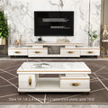 Family Light Luxury Rock Table In The Living Room null