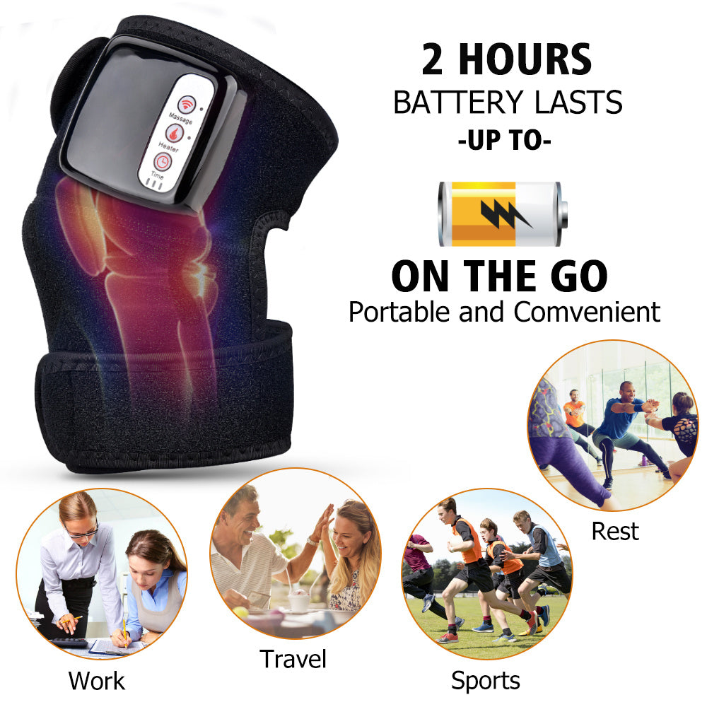 Electric Infrared Heating Knee Massager Wrap Elbow Joint Support Vibration Therapy Physiotherapy Machine Pain Relief Massageador null
