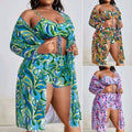 Women's Floral Swimsuit Bikini Three-piece Set null