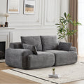 Luxury wide-wale corduroy cloud couch with plush cushions and modern design, perfect for stylish, comfortable living spaces.