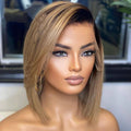 Lace Front Human Hair Wig Straight Short H Air null