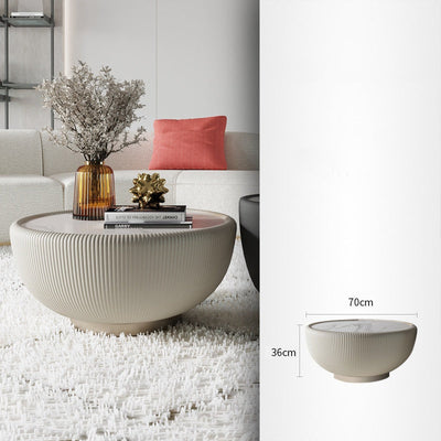 Light Luxury Round Tea Table Modern Simple Small House null