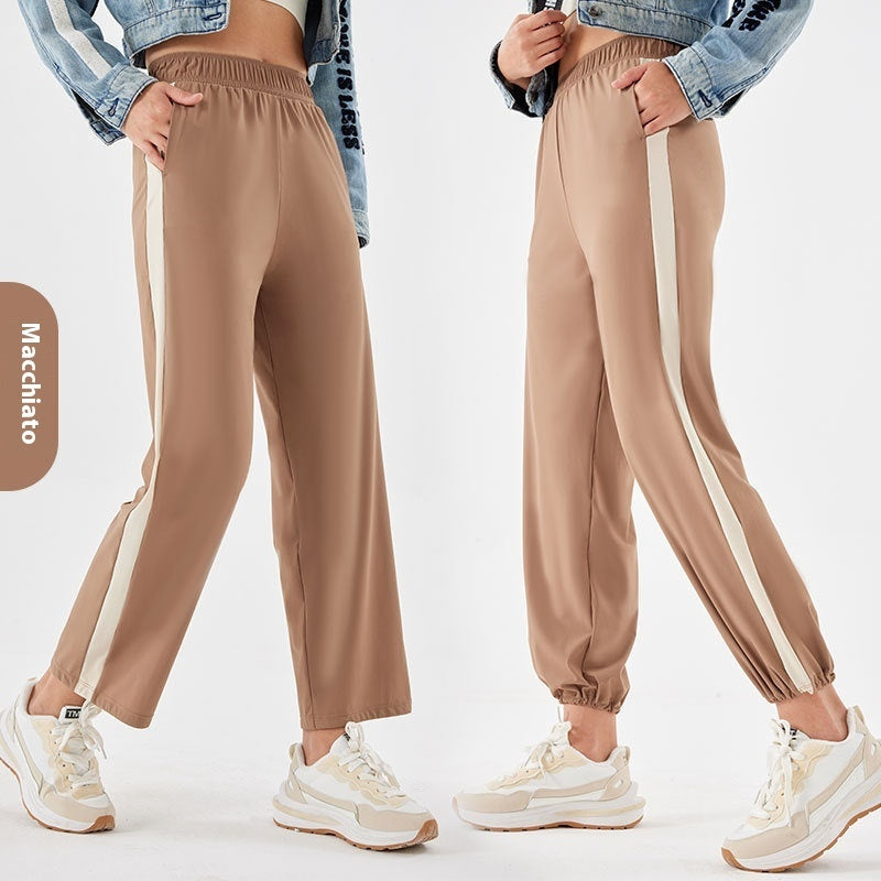 Spring And Summer Cool Sunscreen High Waist Slimming Casual Pants null