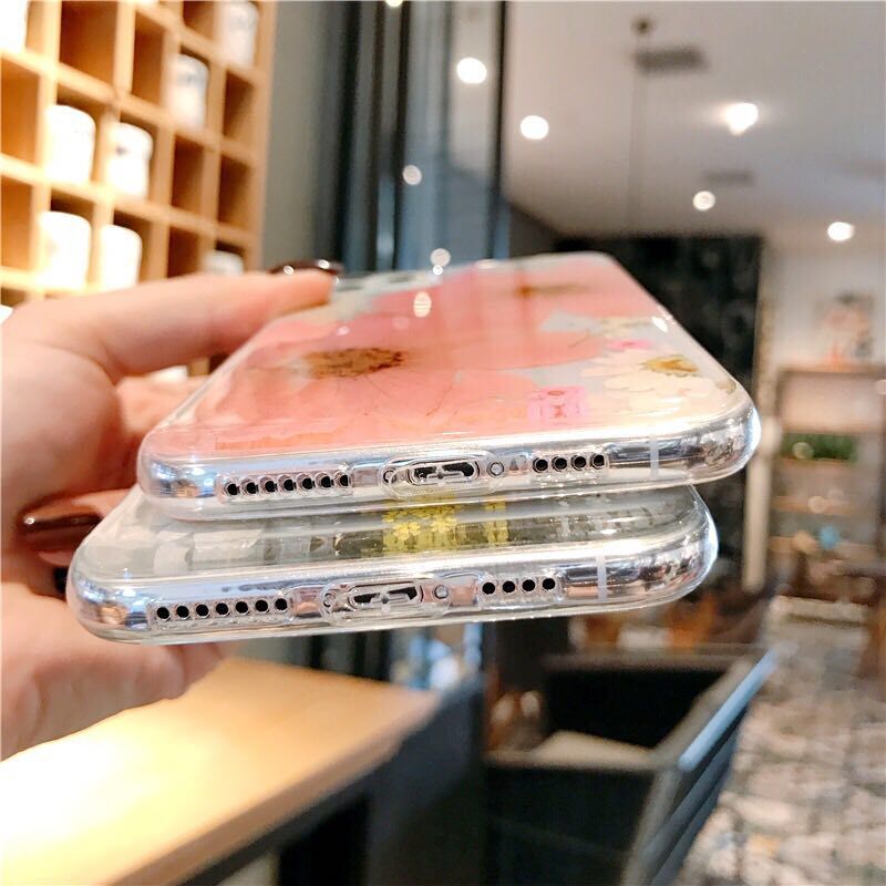 Real Pressed Flower Clear Phone Case