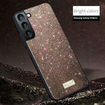 Glitter Leather Case Drop-resistant S23Ultra Phone Case null