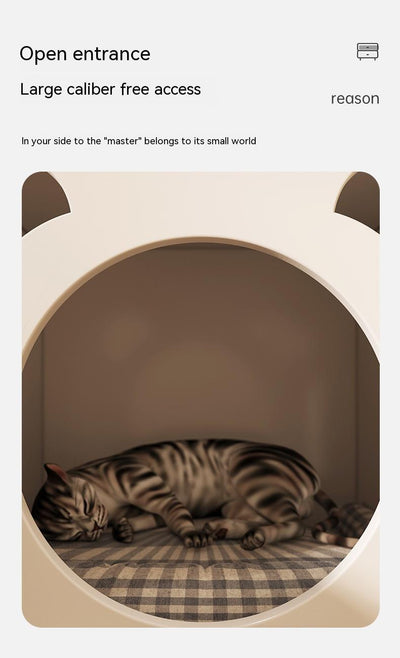 Solid Wood Leg Cat Nest Bedside Table Simple Modern null