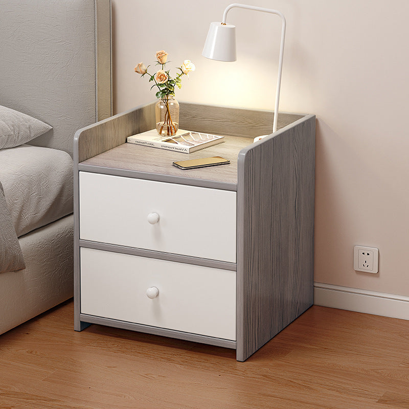 Bedside Table Modern Minimalist Small Storage Shelves null