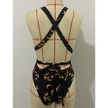 Ladies Printed Flame Stripe Bikini Swimsuit null