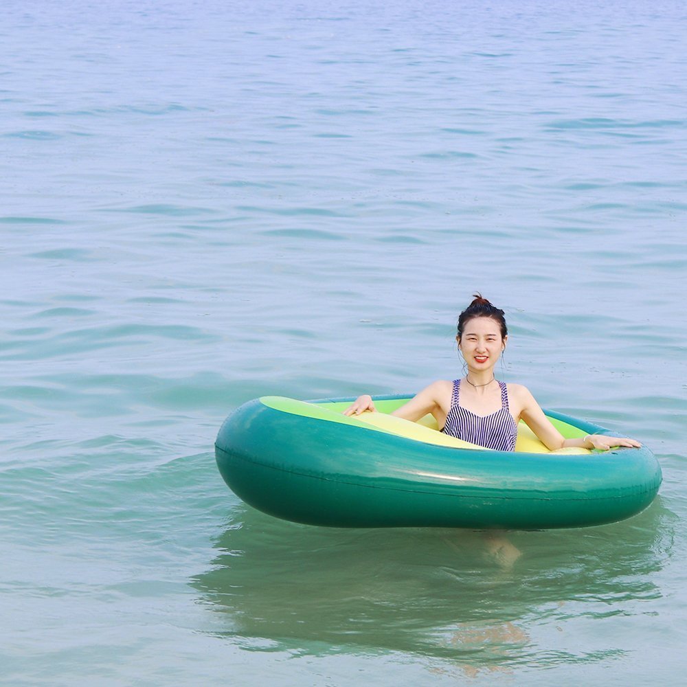 Inflatable Giant Avocado Pool Float Pool Swimming Float Swimming Ring Pool Circle Party  Buoy Toy null