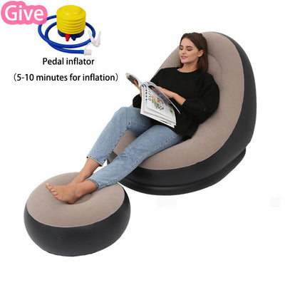 Lazy Bean Bag with Inflatable Folding Sofa null