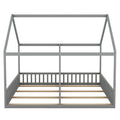 Twin Size Double Montessori House Bed with Shared Guardrails - Morderncharm store