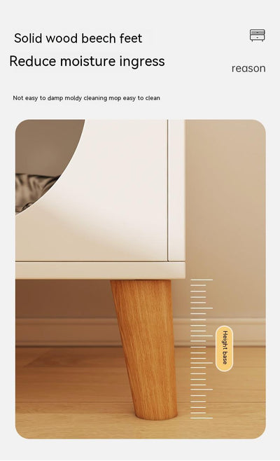 Solid Wood Leg Cat Nest Bedside Table Simple Modern null