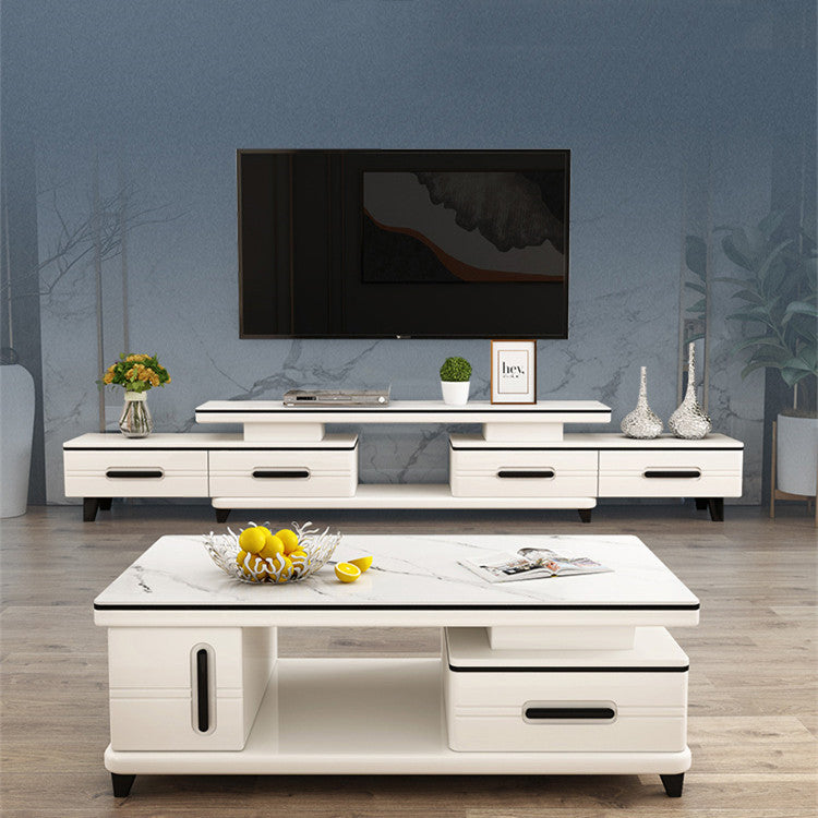 Family Light Luxury Rock Table In The Living Room null