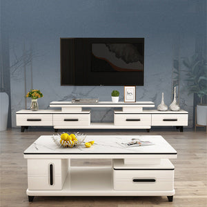 Family Light Luxury Rock Table In The Living Room null