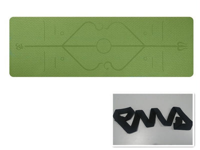 Non Slip TPE Yoga Mat Position Line Beginner null