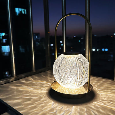 Retro Creative Portable Metal Table Lamp Bedside Ambient Night Light null