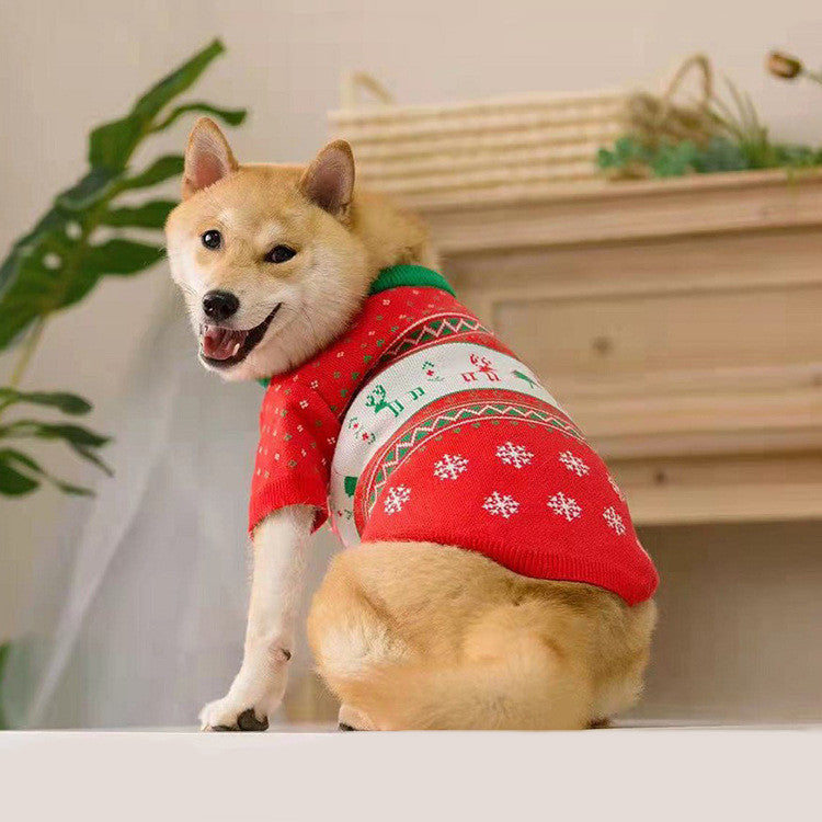 Cat Dog Snow Elk Christmas Warm Sweater null